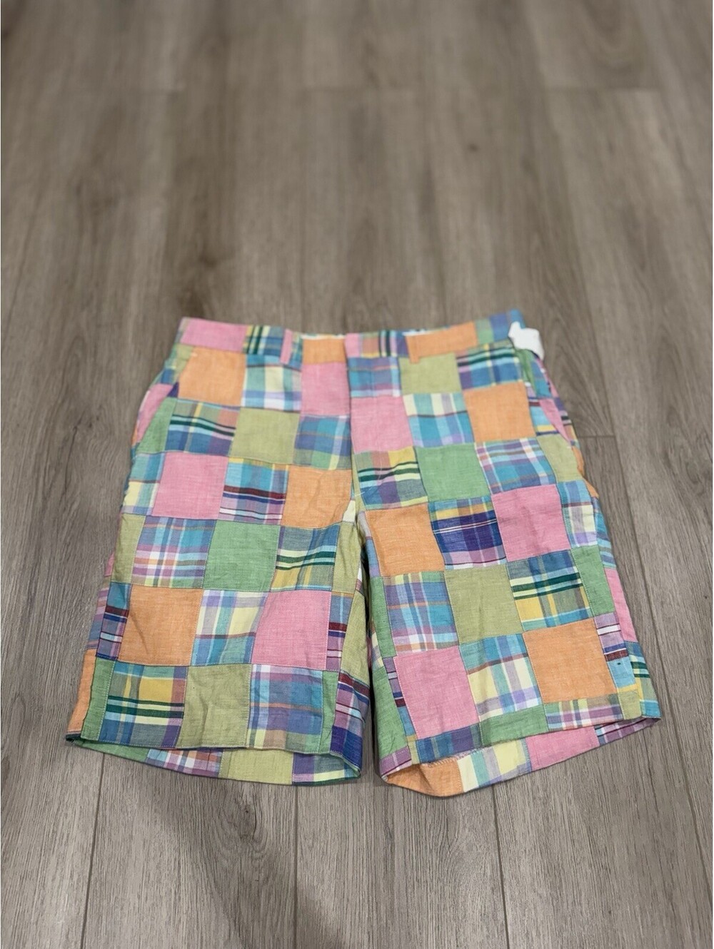 NWT Vintage Mark Fore & Strike Shorts Mens 36 Madras Patchwork Golf